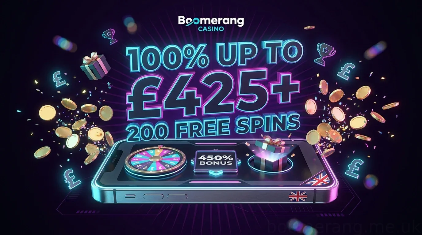 100% UP TO £425+ 200 FREE SPINS